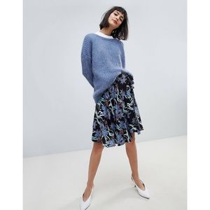 ASOS PIECES floral print wrap skirt